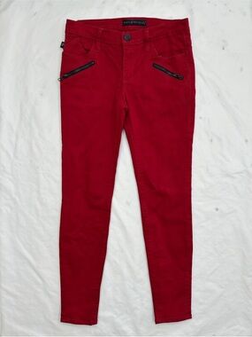 Rock & Republic Red "Kashmiere" Moto Skinny Jeans 4